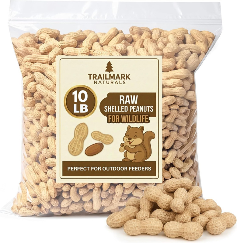 10 LB - Raw Peanuts for Squirrels, Raw in Shell Peanuts for Birds and Wildlife- gallery