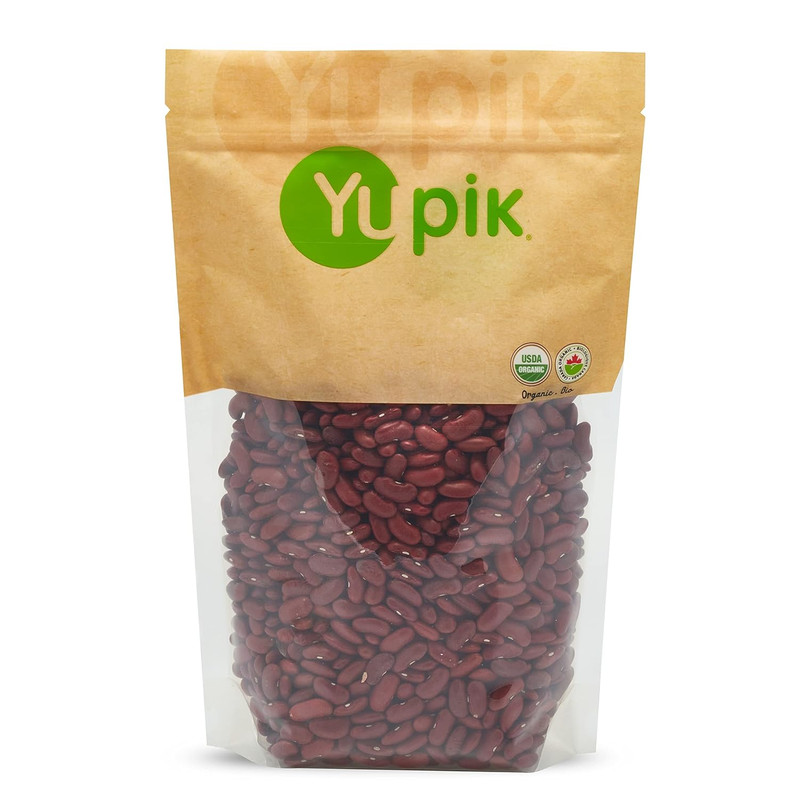 Yupik Organic Dark Red Kidney Beans, 2.2 Lb (35.3 Oz), Non-Gmo, Vegan & Gluten-F