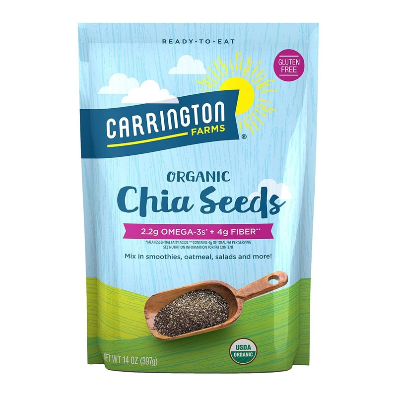 Carrington Farms Organic Chia Seeds 14 Ounce Nutrient Rich Gluten Free Vegan