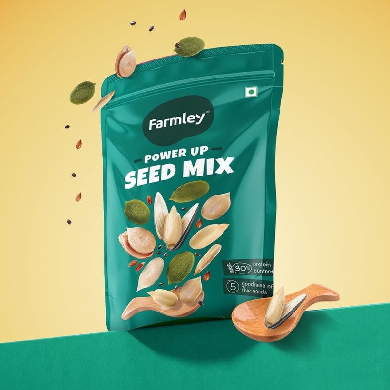Farmley Seeds Mix 160g, Edible Seed, Healthy Diet Snacks, 100% Dietary fibre gallery