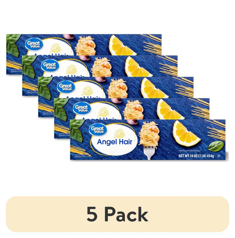 (5 Pack) Angel Hair, 16 Oz, Shelf Stable