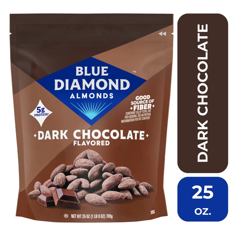 Dark Chocolate Almonds Oven Roasted 25 Oz Blue Diamond gallery