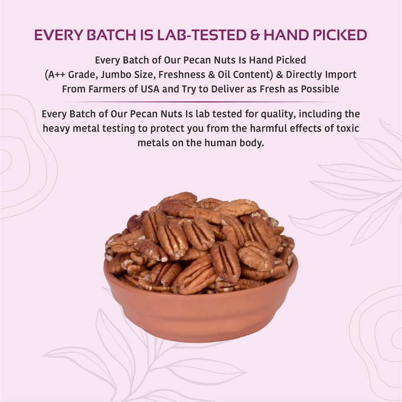 Nutty Organics Premium Pecan Nuts 1Kg | Healthy Dry Fruits Rich in Protein Fiber gallery