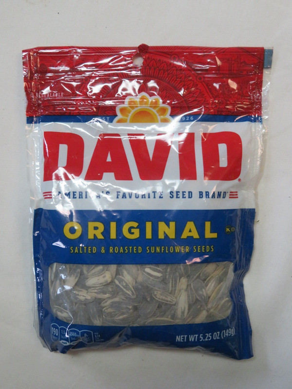 (2) Bag Lot Of David Original Salted & Roasted Sunflower Seeds 5.25 Oz Each gallery