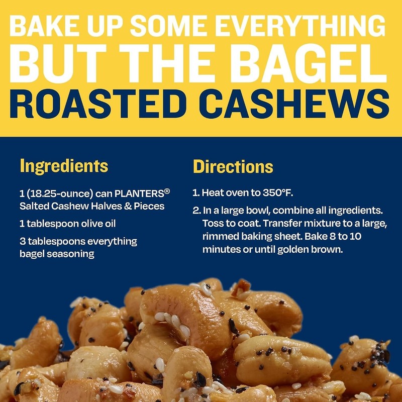 Salted Cashew Halves & Pieces, Plant-Based Protein Snacks gallery
