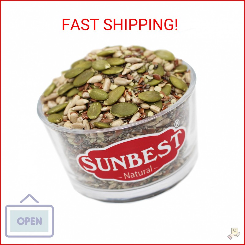 Sunbest Natural Organic Super Seeds Mix, 2-Pack – Raw Chia, Flax Seed, Hemp, Pum gallery
