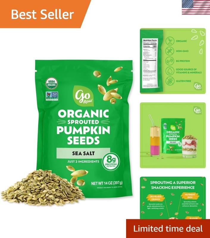 Organic Sprouted Pumpkin Seeds, 14 Oz