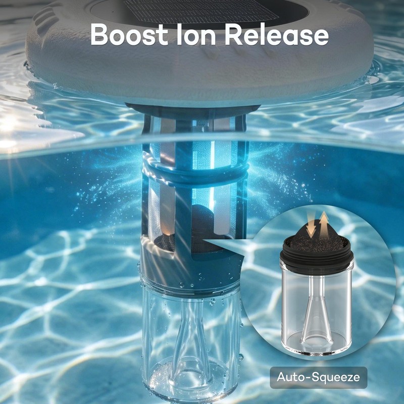 Solar Pool Ionizer – SelfCleaning Pool Ionizer with Copper Residue Collection... gallery