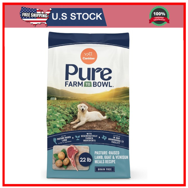 Canidae Pure Farm to Bowl Pasture-Raised 22 Pound (Pack of 1), Dog Food Dry