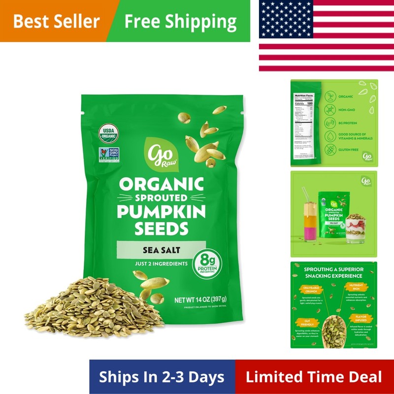 Organic Sprouted Pumpkin Seeds, 14 Oz