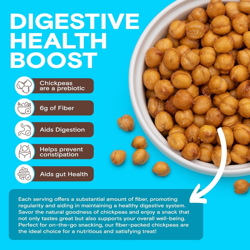 Sea Salt Roasted Chickpeas 8 Pack Gluten Free Vegan Snack 5 Ounce gallery