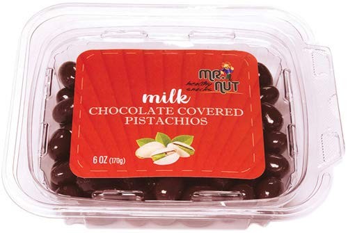 Mr.Nut Milk Chocolate Covered Pistachios - 1 Pack 6 Ounce (Pack of 1)