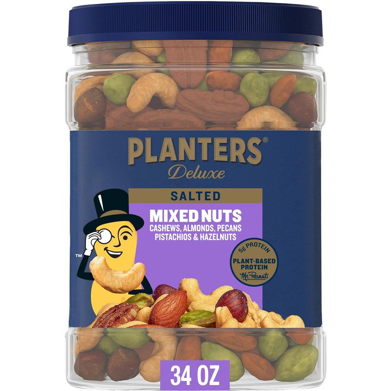 Deluxe Salted Mixed Nuts, Roasted Cashews, Almonds, Pecans, Pistachios, and Haze gallery