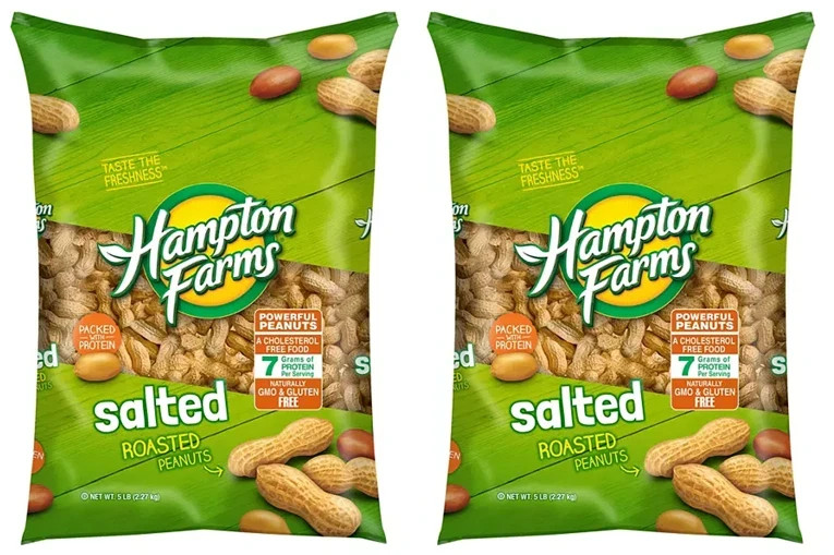 2 PACK – Hampton Farms Salted In-Shell Peanuts (Total 10 lbs) – FAST SHIPPING