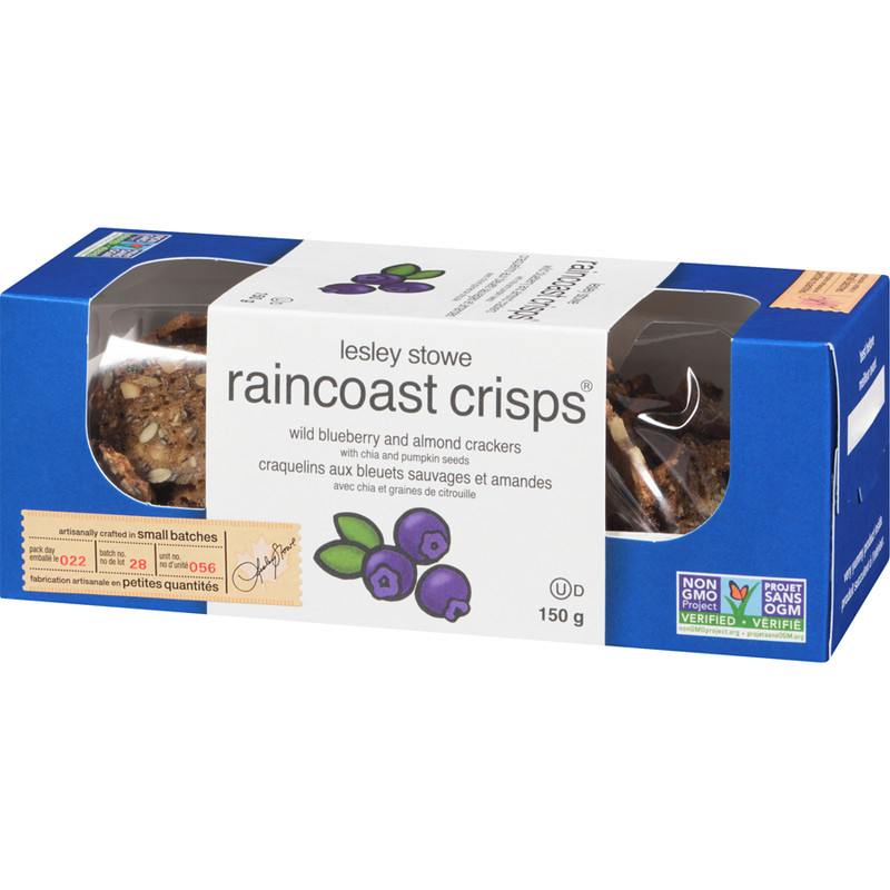 2-Pack Lesley Stowe's Raincoast Crisps Wild Blueberry And Almond Crackers With C gallery