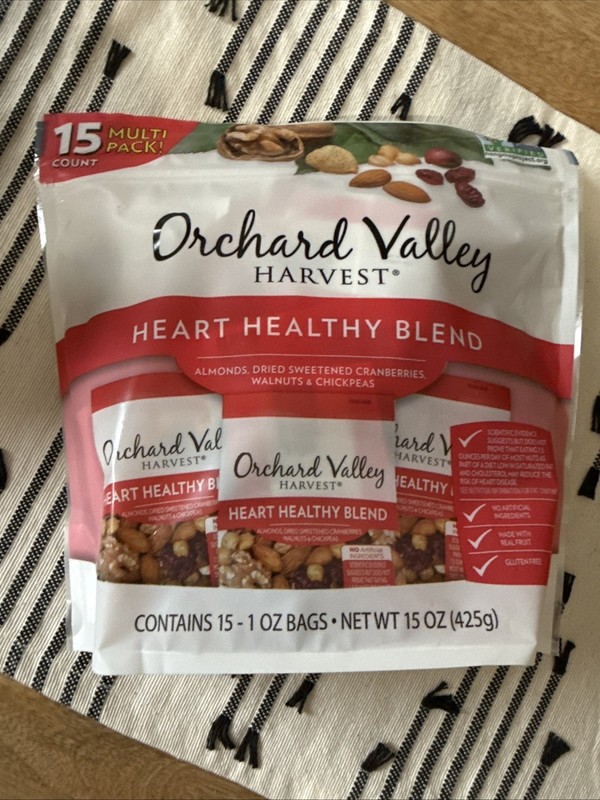 Orchard Valley Harvest Heart Healthy Trail Mix Almonds Cranberries Walnuts 15oz