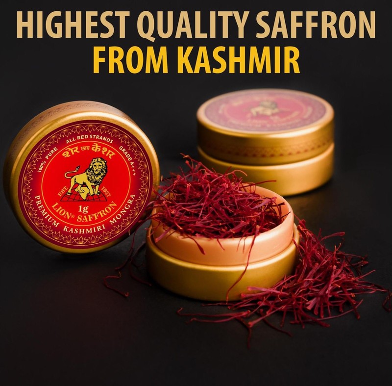Lion Brand Kashmiri Mongra Saffron 2g |Premium Kesar | Cooking, Biryani & Sweets gallery