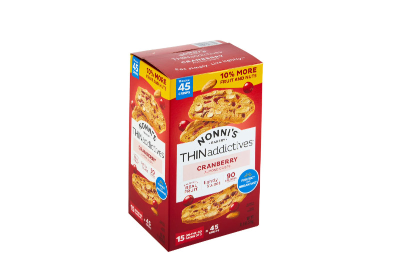 Nonni's THINaddictives Cranberry Almond Crisps 15 pk. gallery