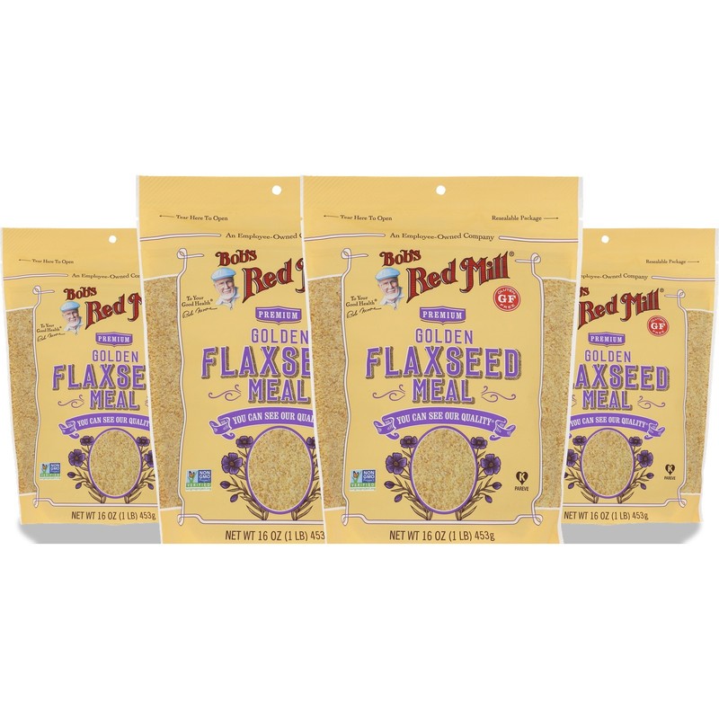 Golden Flaxseed Meal Bob’S Red Mill 16 Oz Ground Seeds 4 Pack