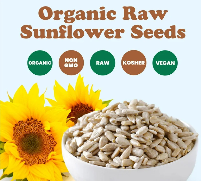 ORGANIC SUNFLOWER SEEDS NON GMO UNSALTED – BY FOOD TO LIVE