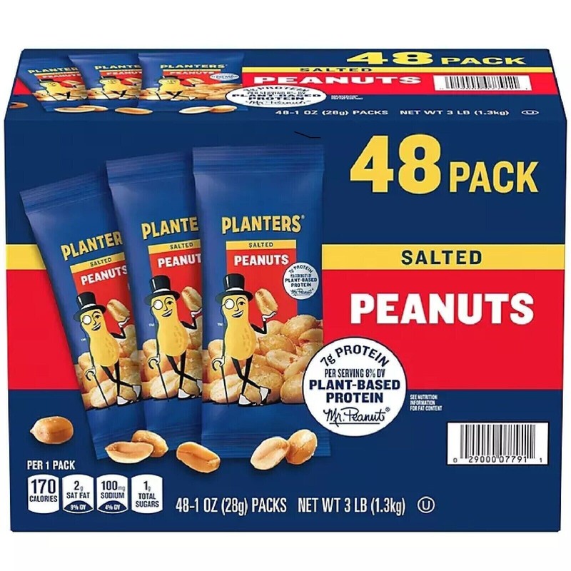 Planters Salted Peanuts Single-Serve Packs (1 oz., Each 48 pk.)