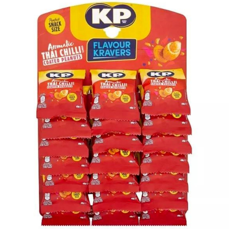 KP Aromatic Thai Chilli Coated Peanuts Pub Card 21x40g gallery