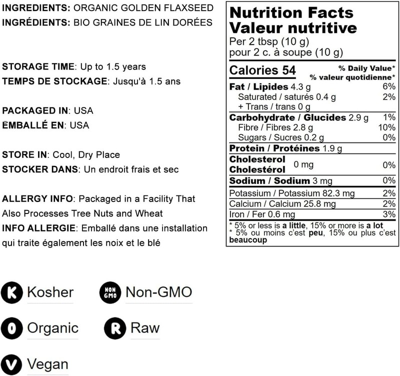 Organic Golden Flaxseed Meal, 1 Pound - Rich in Omega-3 & Baking Delight gallery