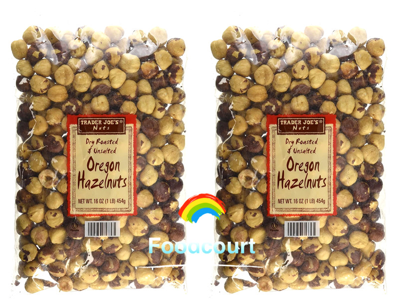 2 Packs Trader Joe’s Dry Roasted & Unsalted Oregon Hazelnuts 16 oz Each Pack