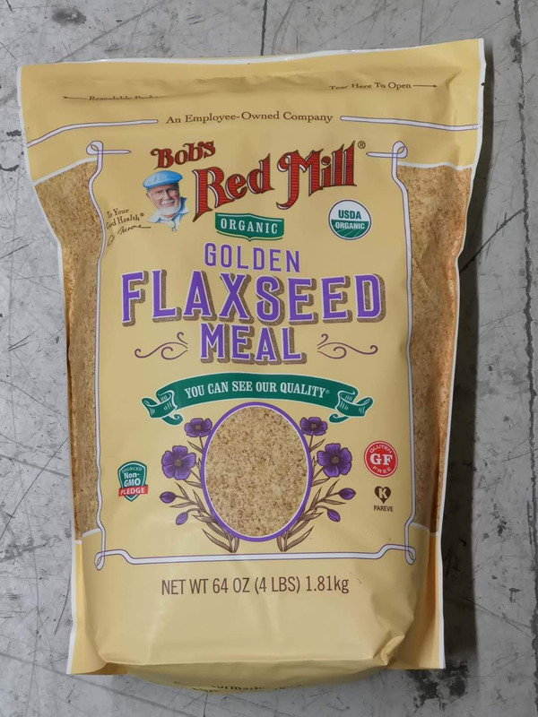 64Oz Organic Whole Ground Golden Flaxseed Meal (4 Pounds Total) gallery