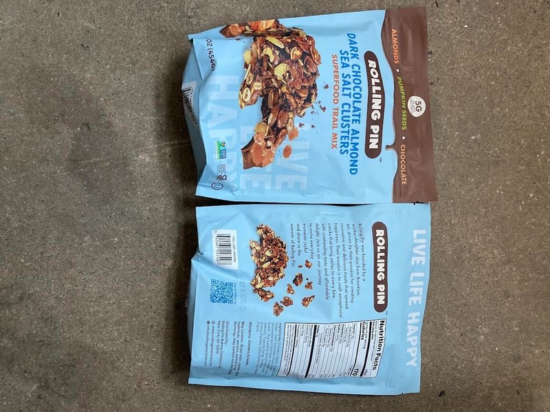 2 X 16oz Rolling Pin Dark Chocolate Almond Sea Salt Clusters Superfood Trail Mix