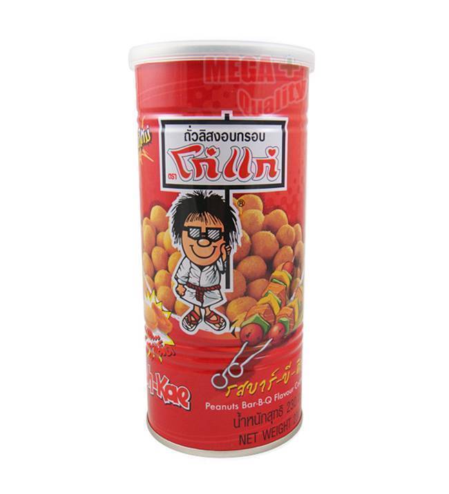 Koh-Kae Thai Peanuts Crispy Barbecue (Bar-B-Q) Flavour Coated Peanut Snacks 230g