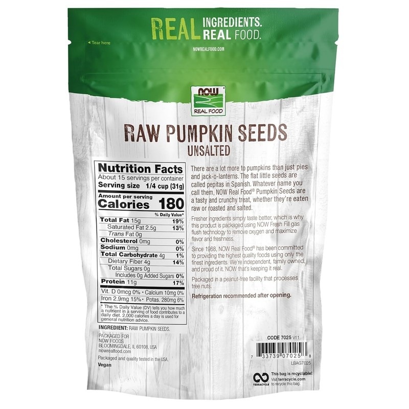 NOW Foods, Pumpkin Seeds, Raw and Unsalted gallery