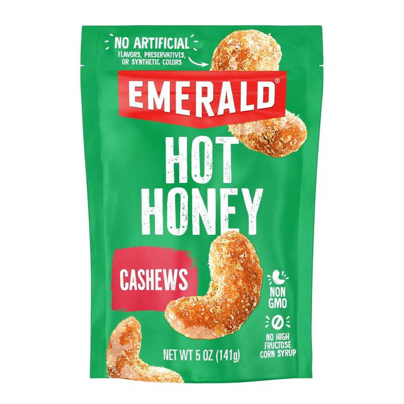 Nuts Hot Honey Cashews 1Pack | 5oz Resealable Bag | Kosher Dairy Certified, N…