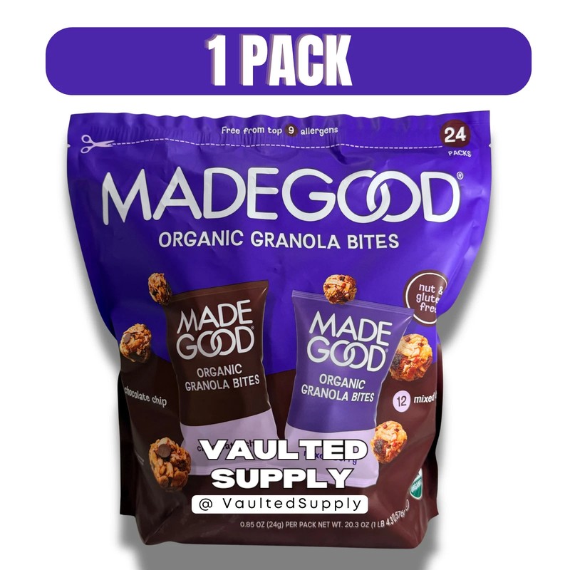 MadeGood Organic Granola Minis 24 ct Gluten Free Snack Bars Bulk Pack