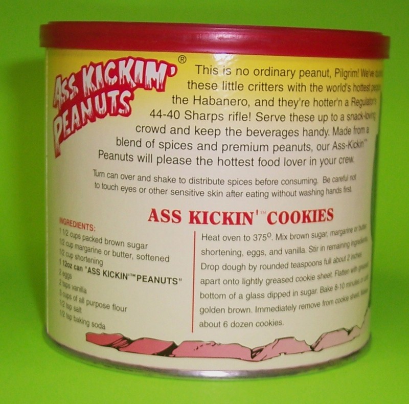 HABANERO PEANUTS - 12 OZ. CAN - ASS KICKIN' GOOD & SPICY gallery