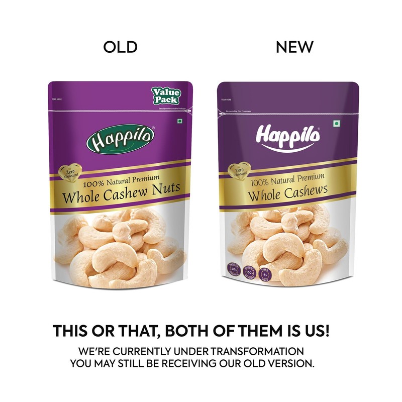 Happilo Whole Cashews 1Kg |Premium Unsalted Kaju Healthy Protein Rich Dry Fruits gallery