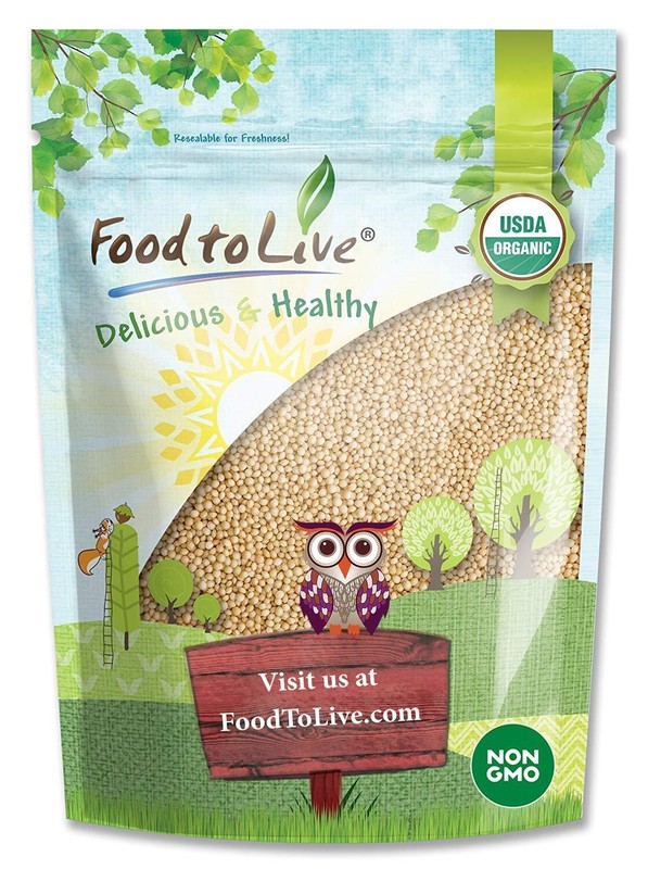 Organic Non-GMO Amaranth Seeds Whole Grain 1 Pound High Protein Nutrient-Dense