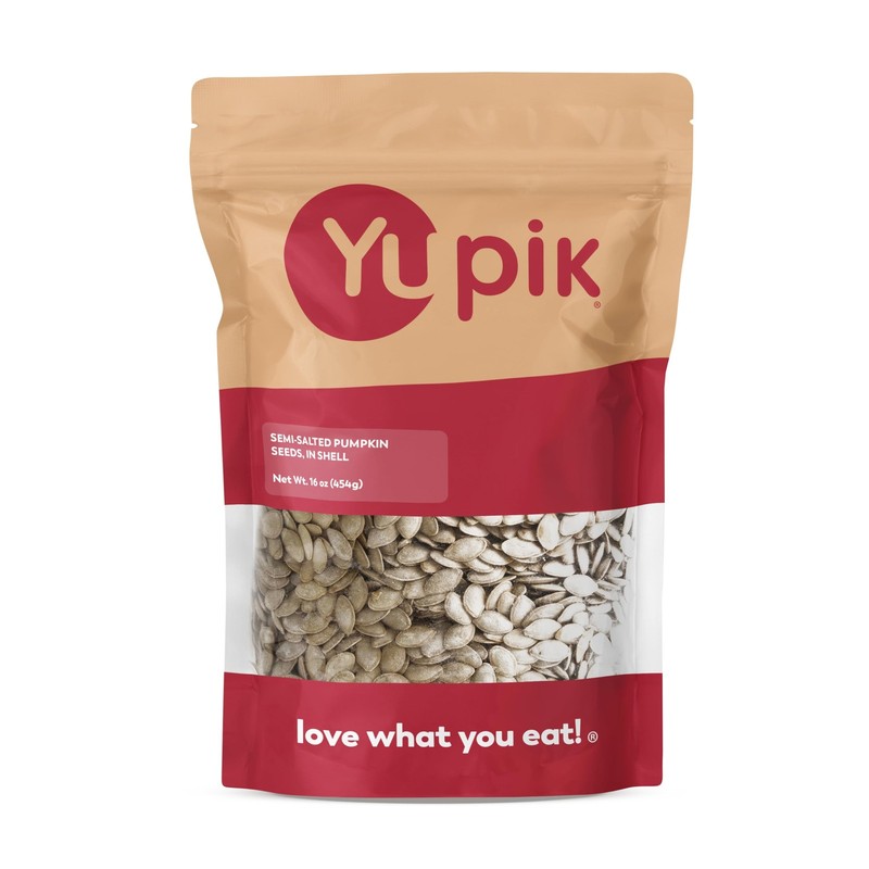 Semi-Salted Pumpkin Seeds, In Shell, 1 lb (16 oz), Gluten-Free, Kosher, Vegan…