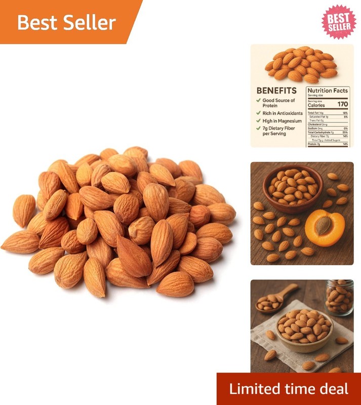 Natural Bitter Apricot Kernels 16 oz – 100% Raw Snack & Gourmet Ingredient