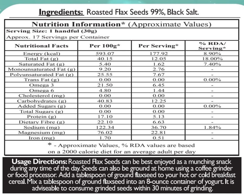 Nutriplato-enriching lives Roasted Salted Flax Seeds | Alsi, 500 g gallery