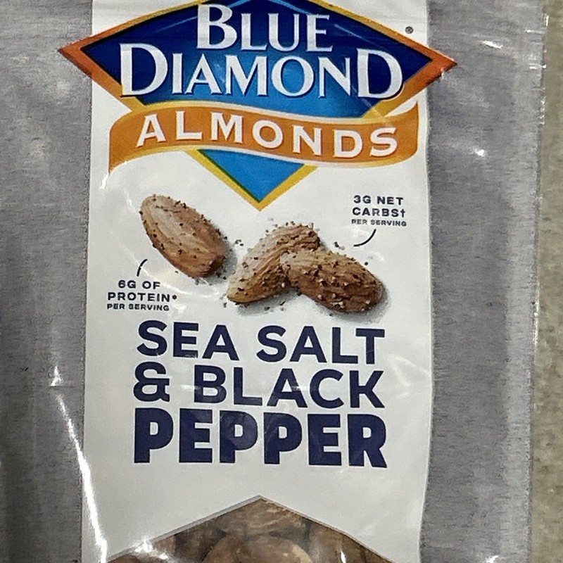 2 Pack Blue Diamond Almonds Sea Salt and Black Pepper Flavor 8oz gallery