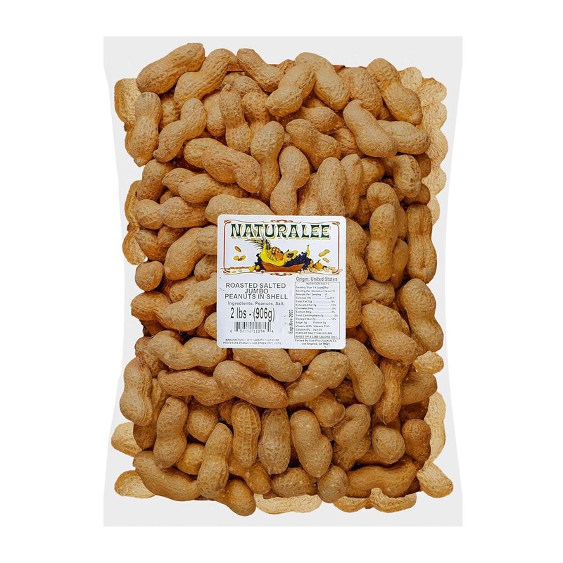 Naturalee Peanuts, in Shell 2 Lbs – Roasted, Salted – Natural Healthy Snack