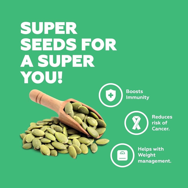 Yogabar Pumpkin Seeds 500g | Raw, Unroasted Superfood | Fiber & Protein gallery