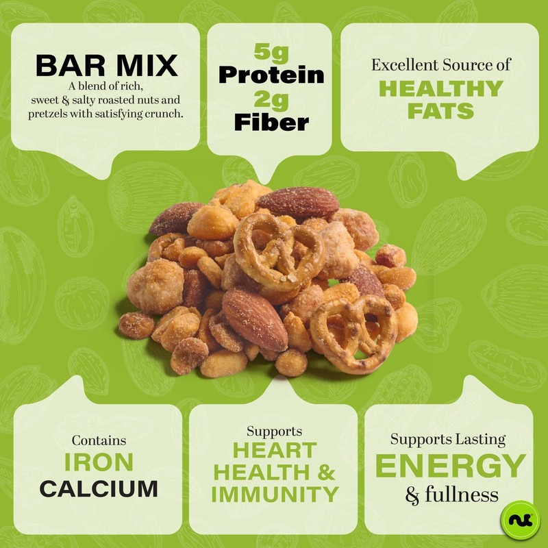- Party Bar Nut Mix, Sweet & Savory Pub Snack - Smoked Almonds, Pretzels, Tof... gallery