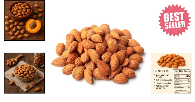 Natural Bitter Apricot Kernels 16 oz - 100% Raw Snack & Gourmet Ingredient gallery