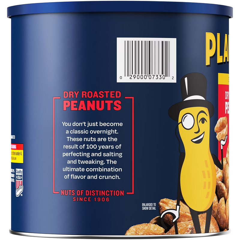 Planters Salted Dry Roasted Peanuts Canister, 52 oz. – Kosher Crunchy Snack gallery