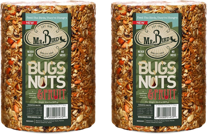 2-Pack Bugs, Nuts & Fruit Wild Bird Seed Large Cylinder 4 Lbs. 2 Oz. gallery