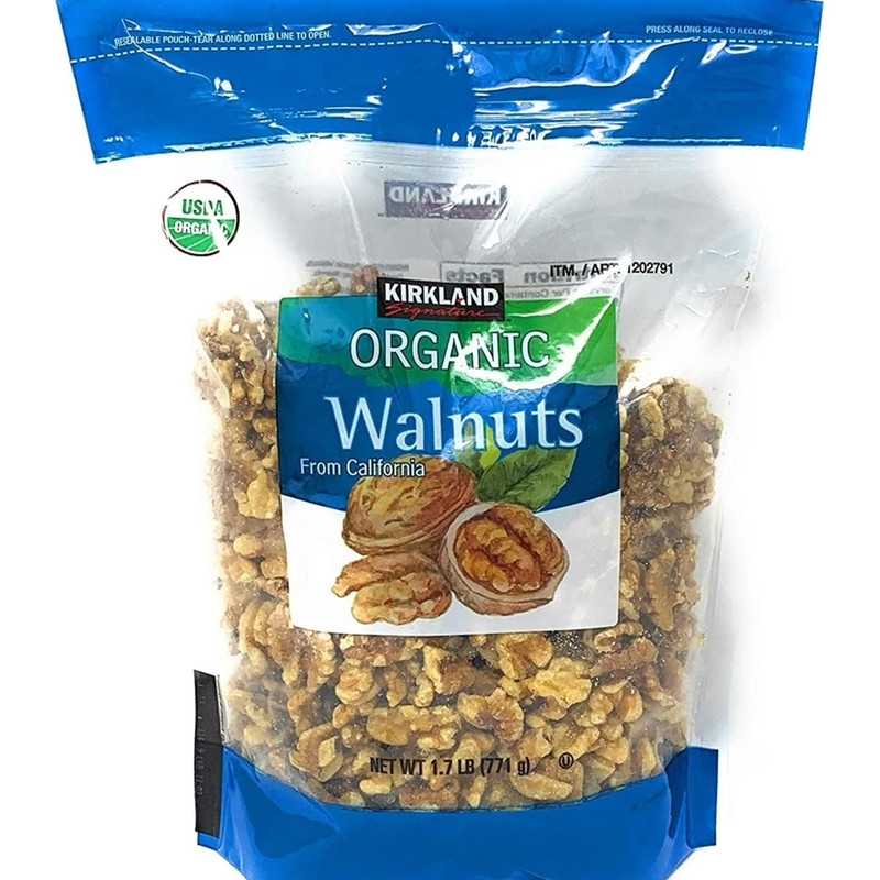 1 Packs Kirkland Signature Organic Walnuts 1.7 LB