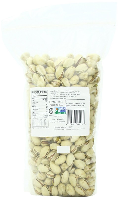 Organic Raw Inshell Pistachios 2 lb. bag gallery
