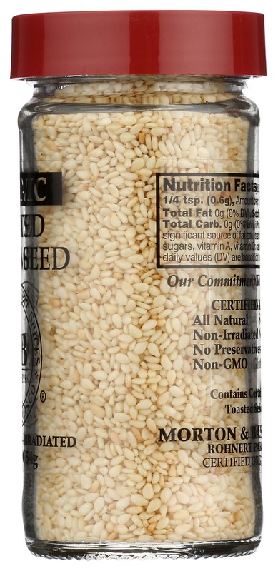 Organic Toasted Sesame Seeds Morton & Bassett 1.9 Oz Jar 3 Pack gallery
